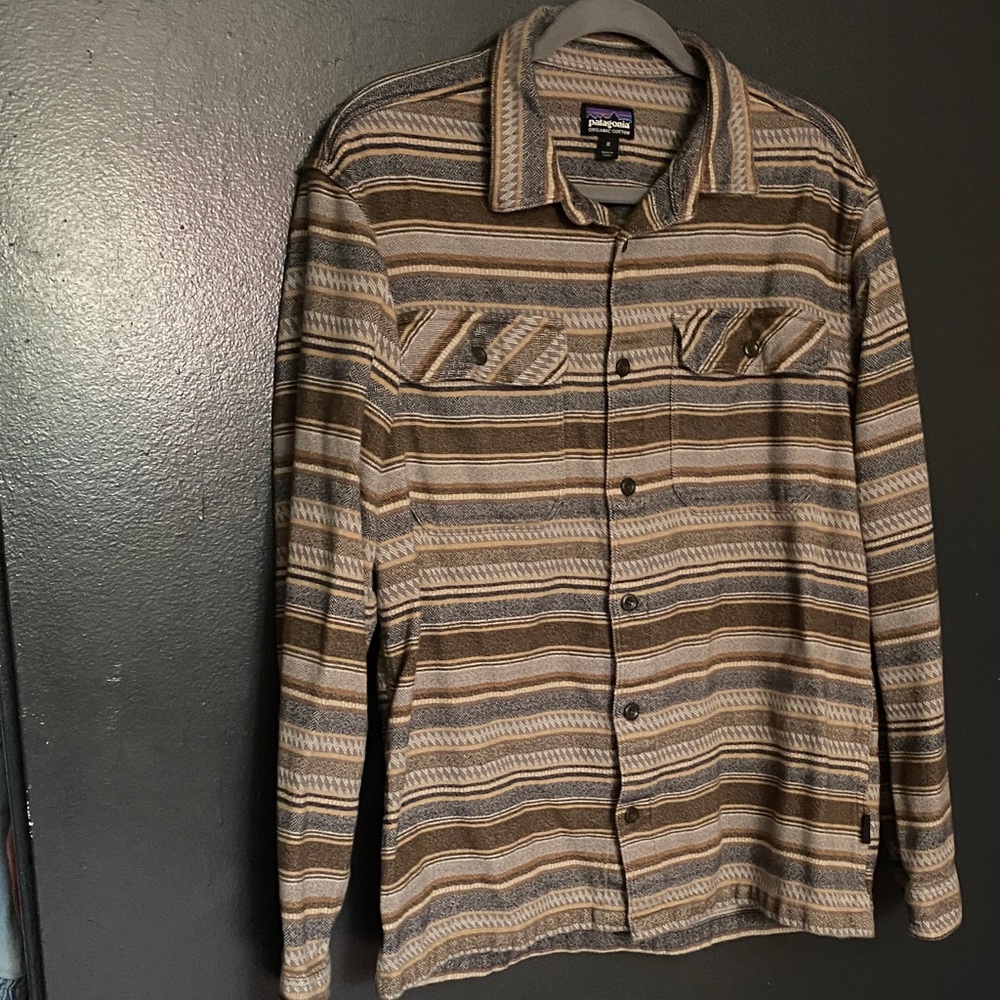 Patagonia Organic Cotton Shirt - Brown and Gray
